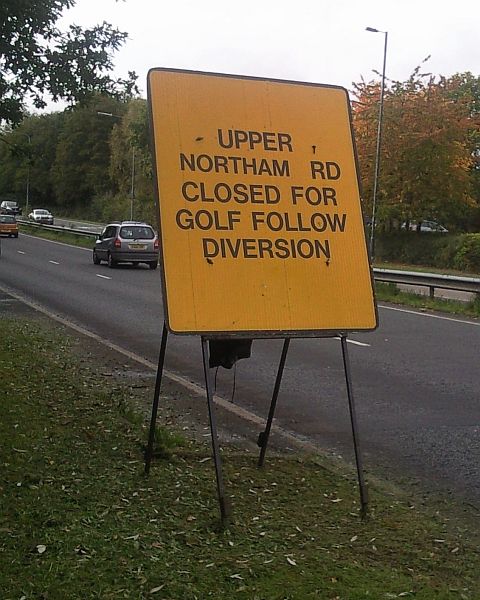Northam Road closed for golf
